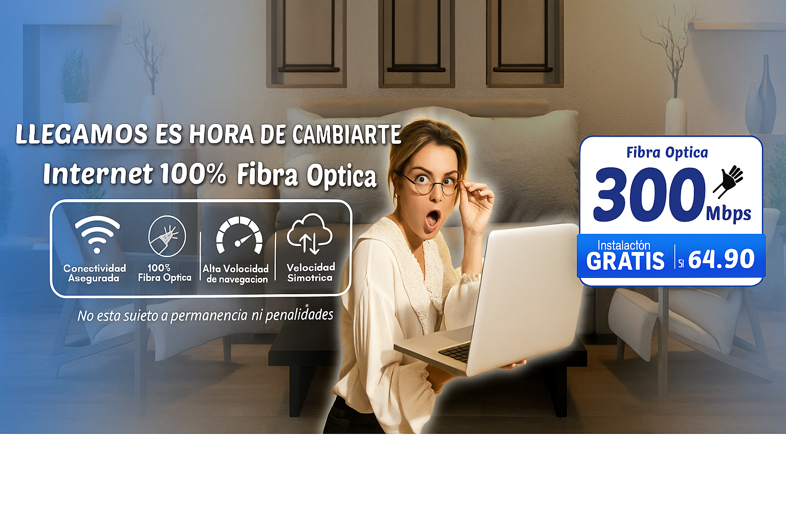 Familia usando Internet en casa